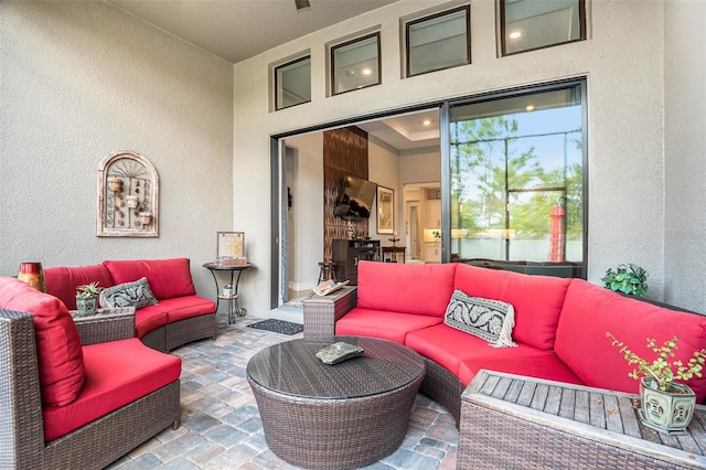 4329 Barletta Ct, Wesley Chapel, FL 33543 - view of patio / terrace featuring an outdoor hangout area