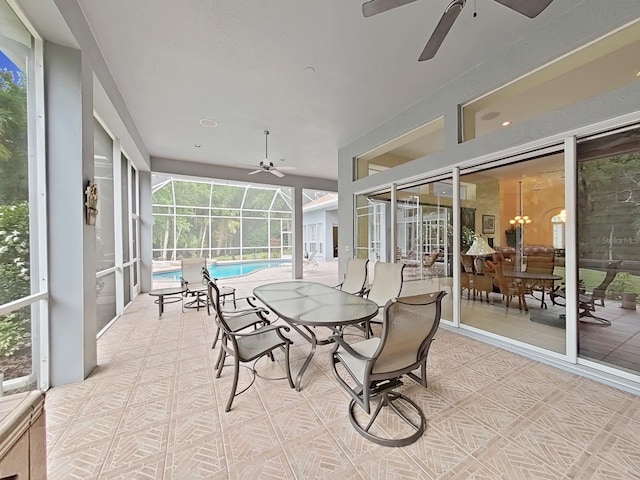 16343 Burniston Dr, Tampa, FL 33647 - sunroom / solarium with ceiling fan