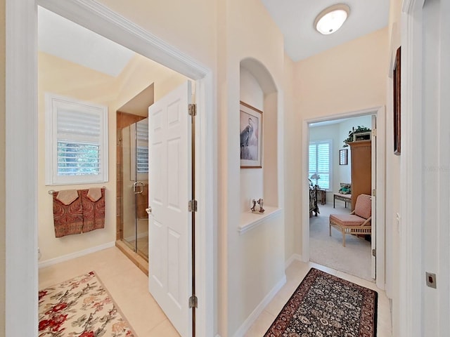 16343 Burniston Dr, Tampa, FL 33647 - hall featuring light tile patterned flooring