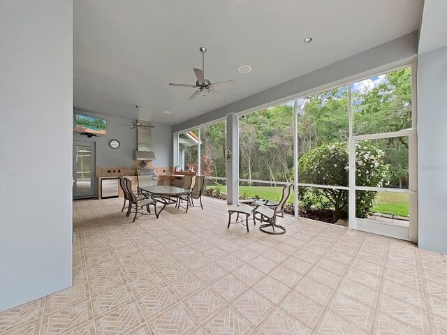 16343 Burniston Dr, Tampa, FL 33647 - view of patio with ceiling fan and outdoor dining space