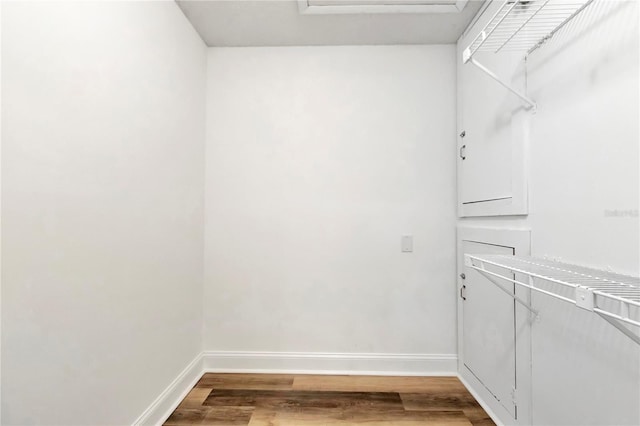 spacious closet featuring wood finished floors