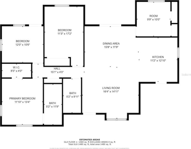 3119 W N St, Tampa, FL 33614 - floor plan / room layout