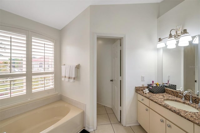 815 Sandy Trail Pl, Brandon, FL 33511 - full bathroom with a bath, vanity, and tile patterned floors