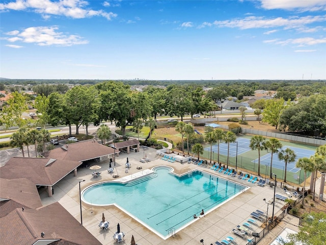 815 Sandy Trail Pl, Brandon, FL 33511 - community pool with fence, a patio area, and view of scattered trees