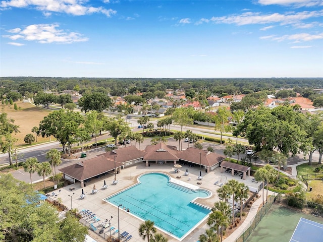 815 Sandy Trail Pl, Brandon, FL 33511 - aerial perspective of suburban area with a pool area