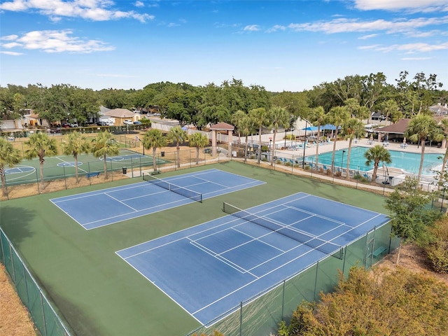 815 Sandy Trail Pl, Brandon, FL 33511 - view of tennis court with fence