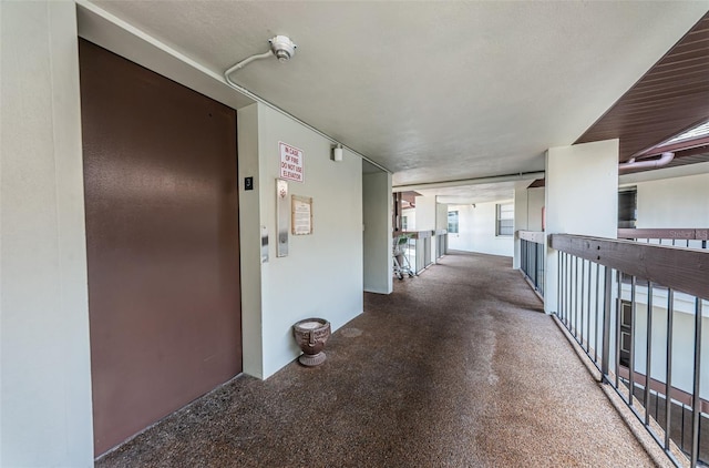 hall featuring elevator