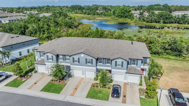 1594 Cassius St, Lutz, FL 33549 - view from above of property with a nearby body of water