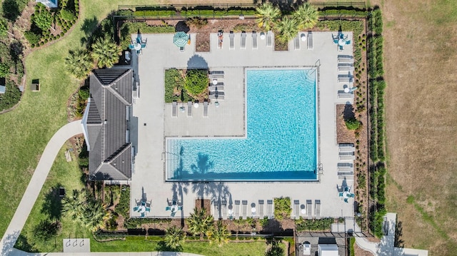 1594 Cassius St, Lutz, FL 33549 - aerial view of a pool