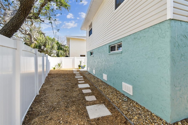 view of fenced backyard
