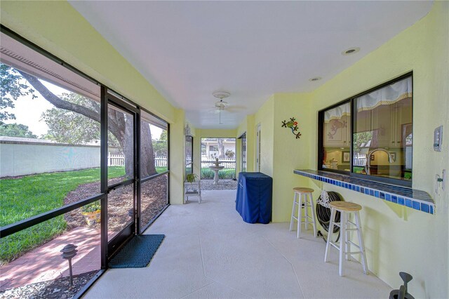 124 Barrington Dr, Brandon, FL 33511 - sunroom / solarium featuring ceiling fan