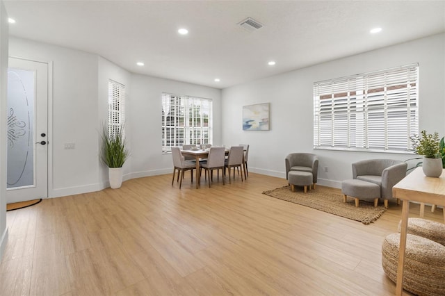 5628 Terrain De Golf Dr, Lutz, FL 33558 - living area with light wood finished floors, recessed lighting, and baseboards