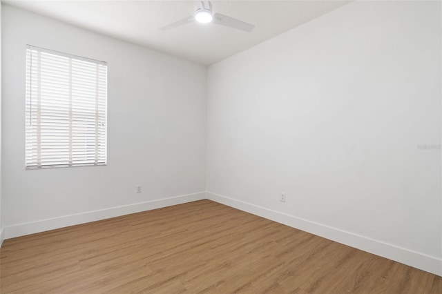 5628 Terrain De Golf Dr, Lutz, FL 33558 - unfurnished room with light wood finished floors, baseboards, and ceiling fan