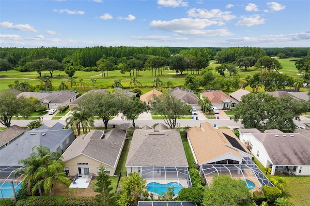 5628 Terrain De Golf Dr, Lutz, FL 33558 - aerial view of residential area featuring a golf course and a pool