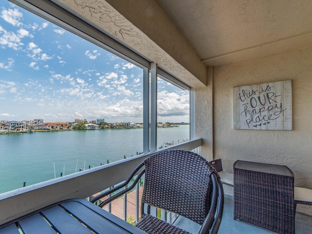 640 Bayway Blvd Unit 302, Clearwater Beach, FL 33767 - balcony featuring a water view