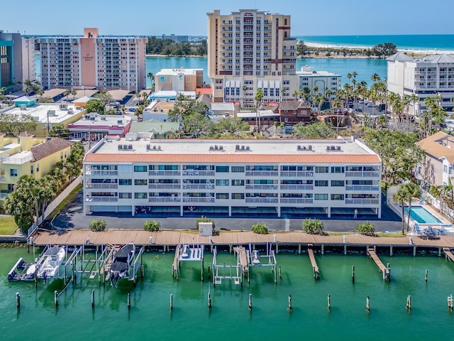640 Bayway Blvd Unit 302, Clearwater Beach, FL 33767 - aerial view of apartment complex / building and a nearby body of water