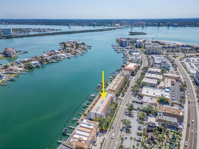 640 Bayway Blvd Unit 302, Clearwater Beach, FL 33767 - view of urban area with a large body of water and a notable bridge