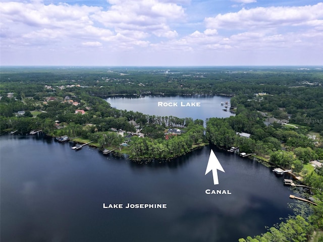 7216 N Mobley Rd, Odessa, FL 33556 - drone / aerial view of a large body of water and a forest