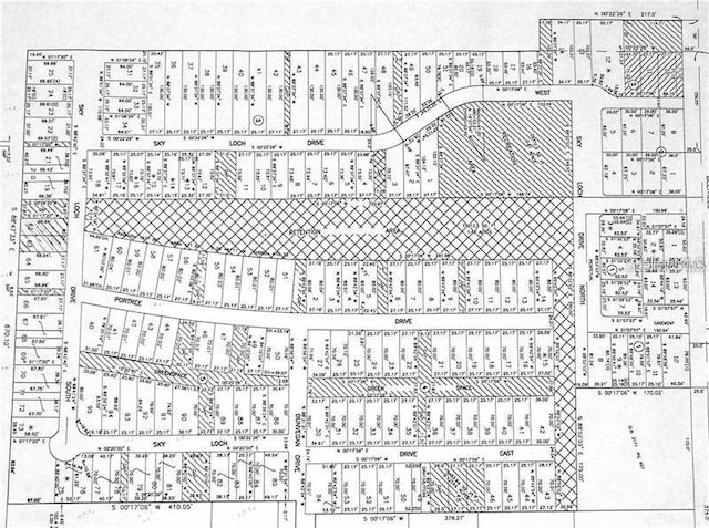 map showing property parcels