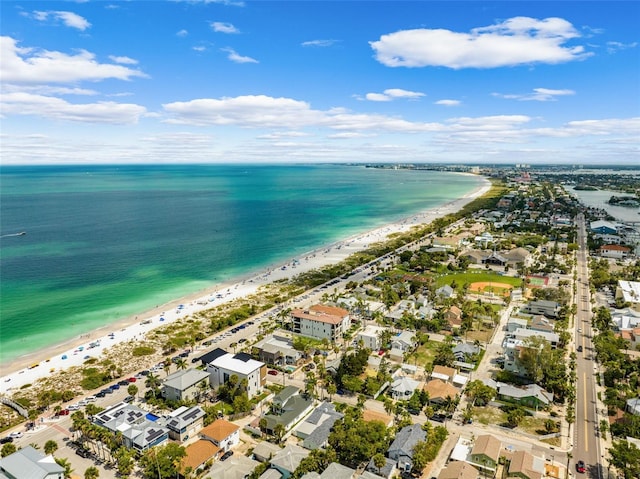 aerial perspective of suburban area with extended coastline