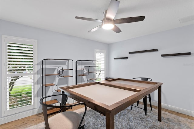 1960 Montana Ave NE, Saint Petersburg, FL 33703 - dining space featuring ceiling fan and baseboards