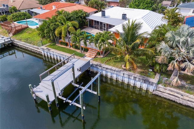 1960 Montana Ave NE, Saint Petersburg, FL 33703 - view of subject property featuring a nearby body of water and a pool area