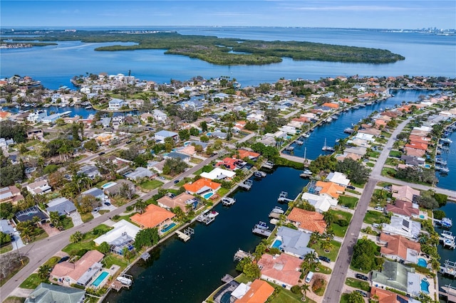 1960 Montana Ave NE, Saint Petersburg, FL 33703 - aerial overview of property's location with a large body of water and nearby suburban area