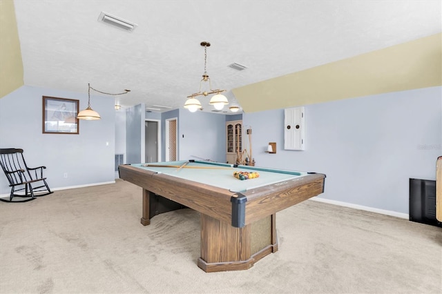 13533 Bay Lake Ln, Tampa, FL 33618 - playroom featuring carpet floors, pool table, and baseboards