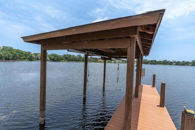 13533 Bay Lake Ln, Tampa, FL 33618 - dock featuring a water view
