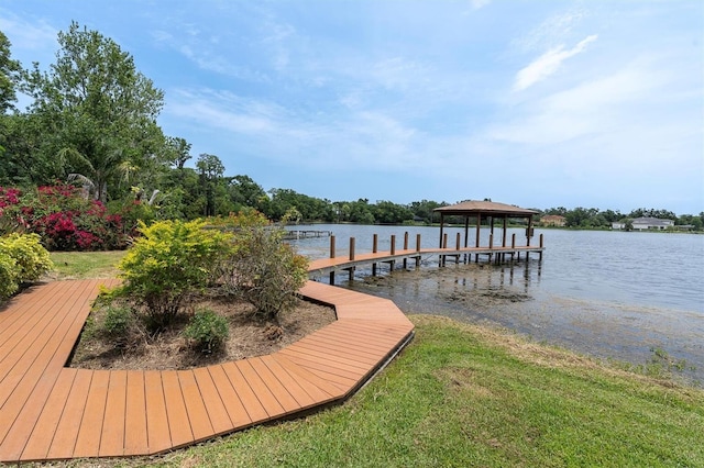 13533 Bay Lake Ln, Tampa, FL 33618 - dock featuring a water view