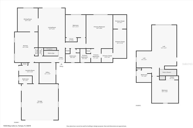 13533 Bay Lake Ln, Tampa, FL 33618 - home floor plan