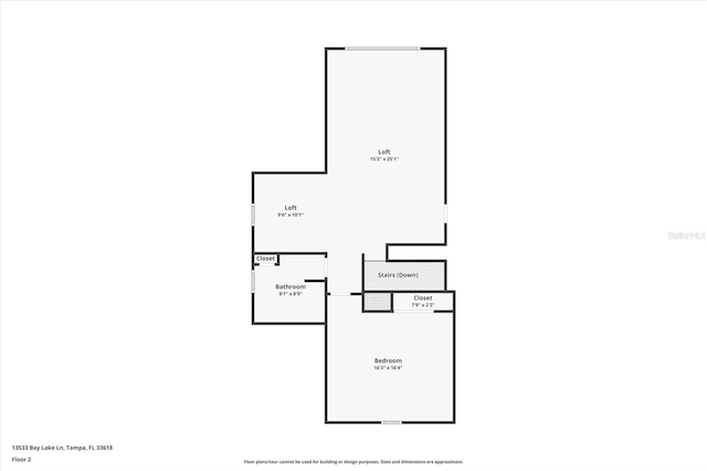 13533 Bay Lake Ln, Tampa, FL 33618 - floor plan / room layout
