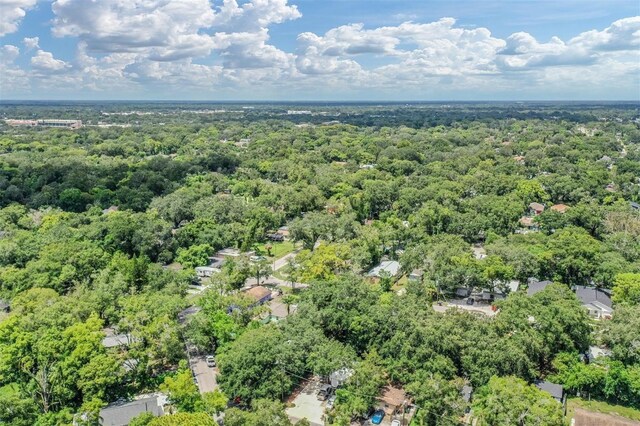 bird's eye view of a heavily wooded area