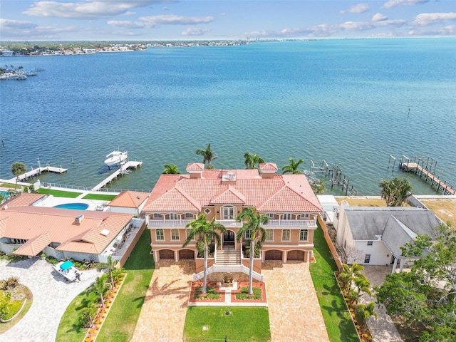 5810 Mariner St, Tampa, FL 33609 - view from above of property with a nearby body of water