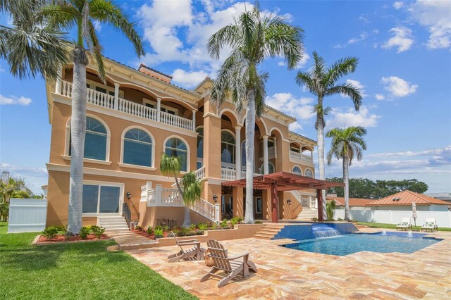 5810 Mariner St, Tampa, FL 33609 - view of property with stairway and fence