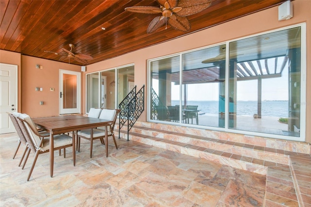 5810 Mariner St, Tampa, FL 33609 - sunroom / solarium featuring a water view