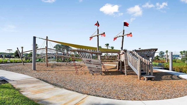 view of community jungle gym