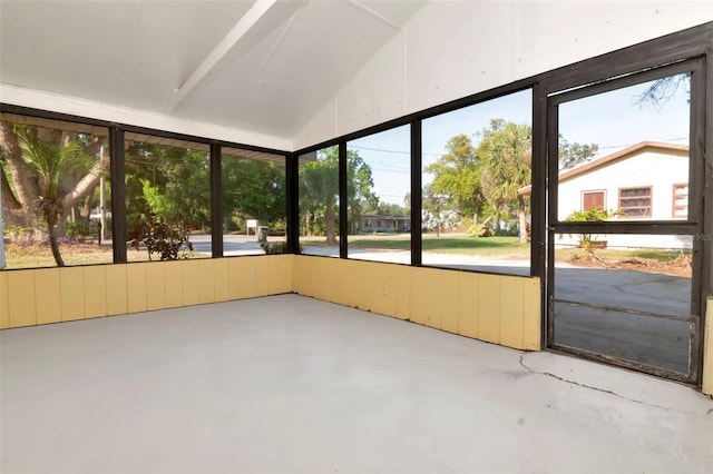 unfurnished sunroom with plenty of natural light