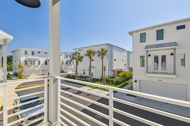 balcony featuring a residential view