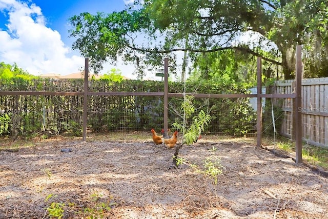 view of fenced backyard