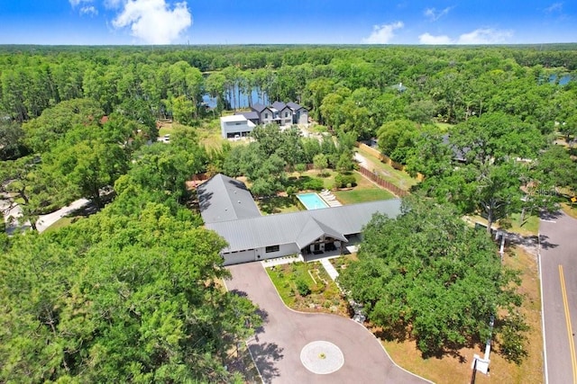 drone / aerial view of a forest
