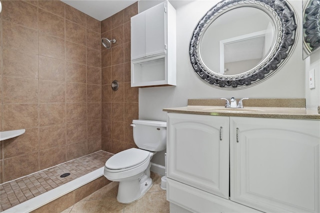 5100 Burchette Rd Unit 3005, Tampa, FL 33647 - full bathroom featuring tiled shower, toilet, vanity, and tile patterned flooring