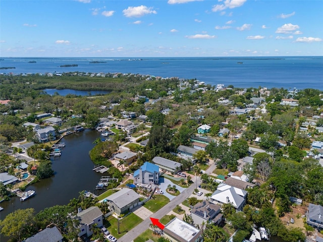 261 Kentucky Ave, Crystal Beach, FL 34681 - aerial overview of property's location featuring a nearby body of water and nearby suburban area