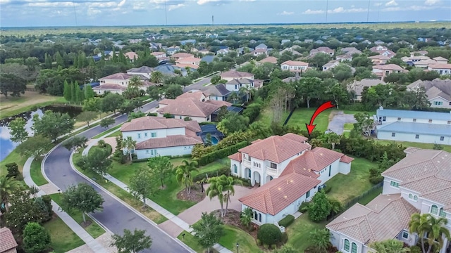 aerial view of residential area