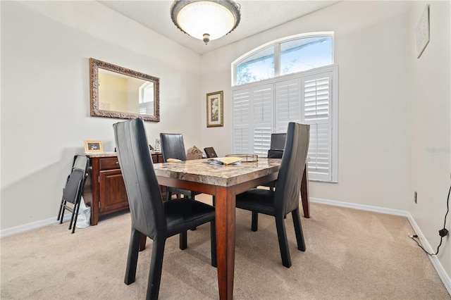 6237 Greenwich Dr, Tampa, FL 33647 - dining room featuring light carpet and baseboards