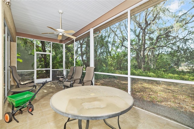 6237 Greenwich Dr, Tampa, FL 33647 - sunroom / solarium featuring ceiling fan