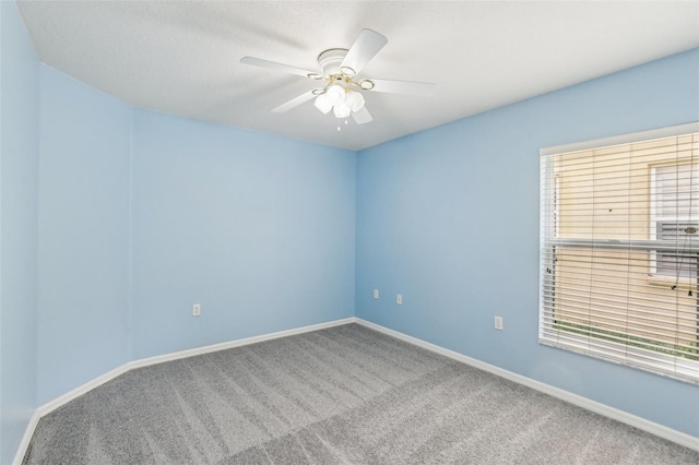 10150 Heather Sound Dr, Tampa, FL 33647 - carpeted spare room featuring baseboards and ceiling fan