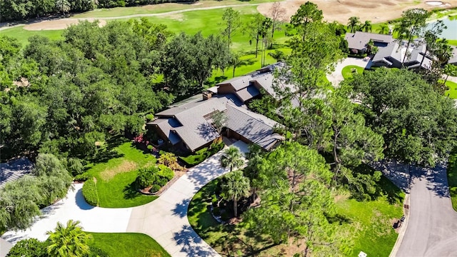 29903 Baywood Ln, Wesley Chapel, FL 33543 - drone / aerial view of a golf club and a tree filled landscape