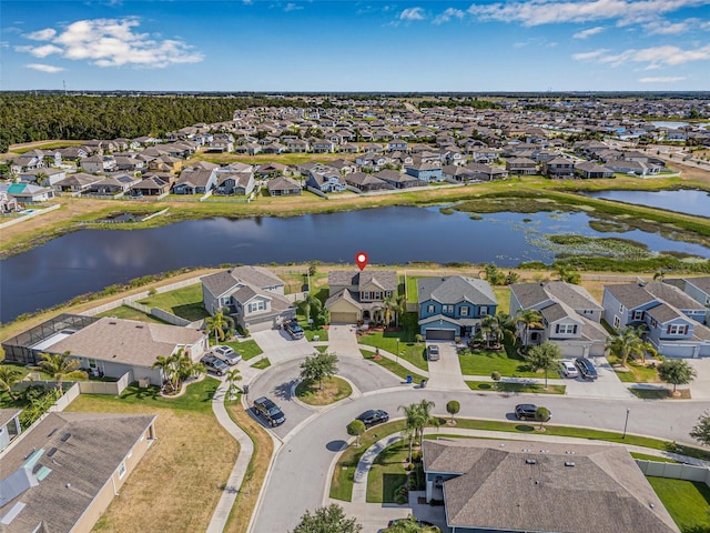 11917 Greenchop Pl, Riverview, FL 33579 - aerial view of property and surrounding area with nearby suburban area and a large body of water