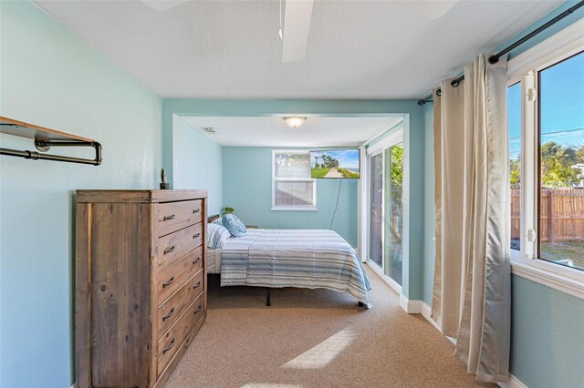 2035 29th Ave N, Saint Petersburg, FL 33713 - bedroom featuring carpet, baseboards, and ceiling fan